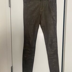 Alice + Olivia Stretch Leather Skinny Pants